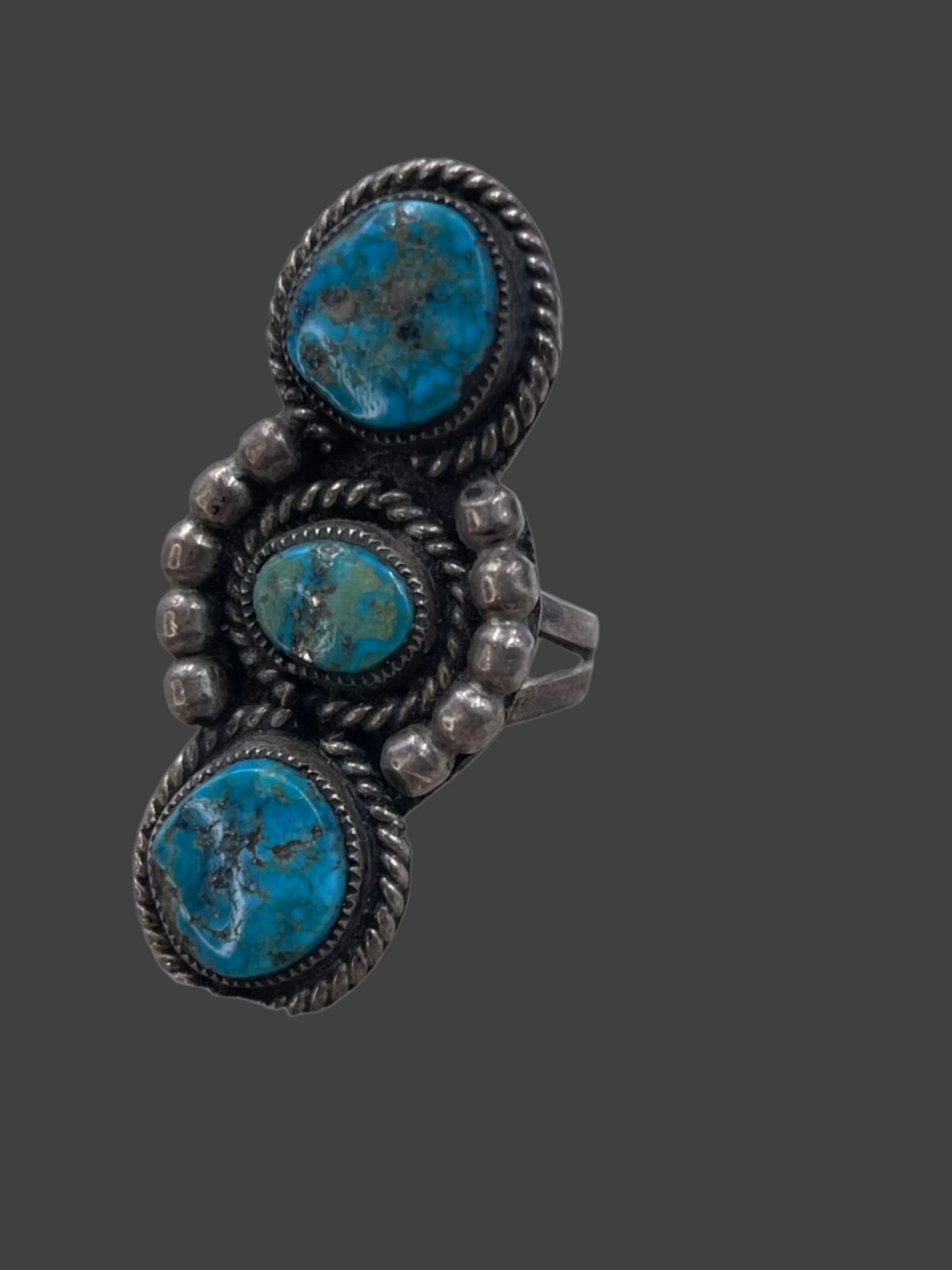 Triple Turquoise stone ring