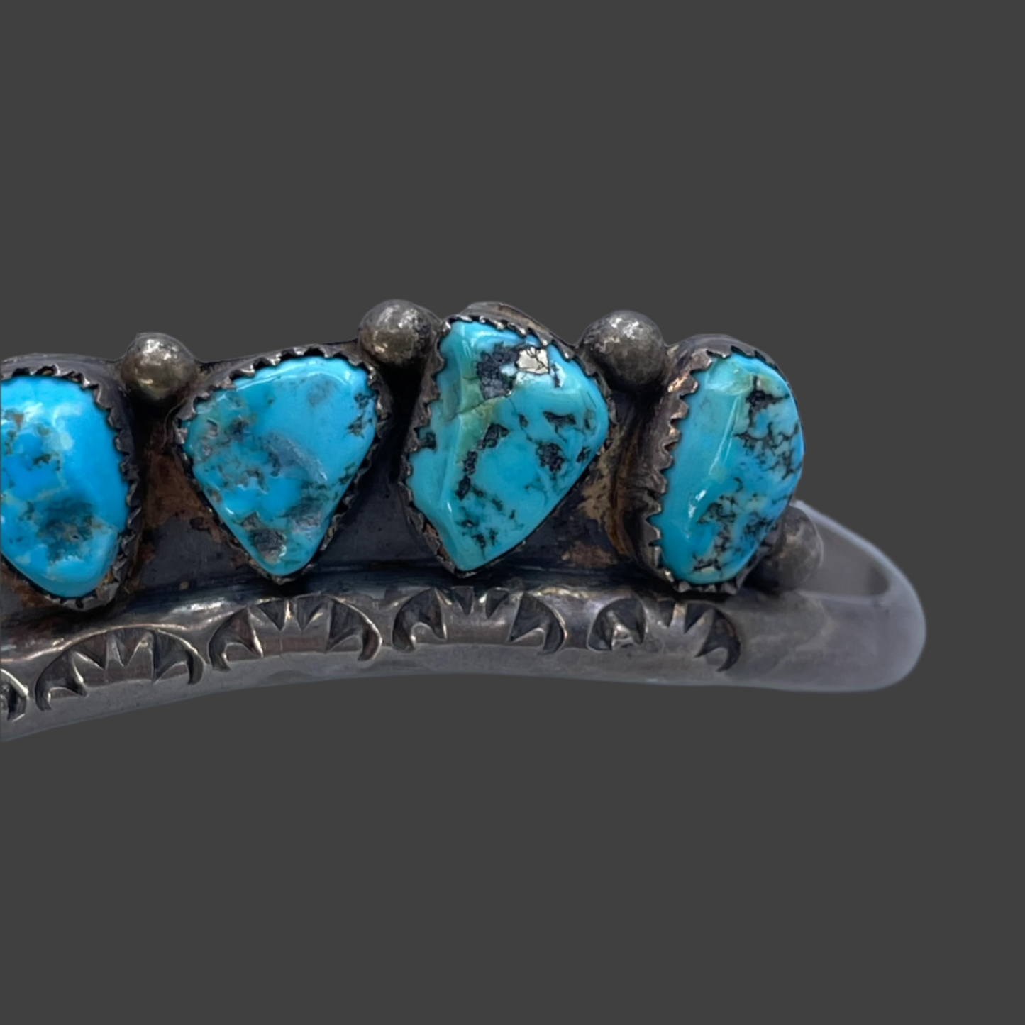 Irregular Turquoise stone cuff