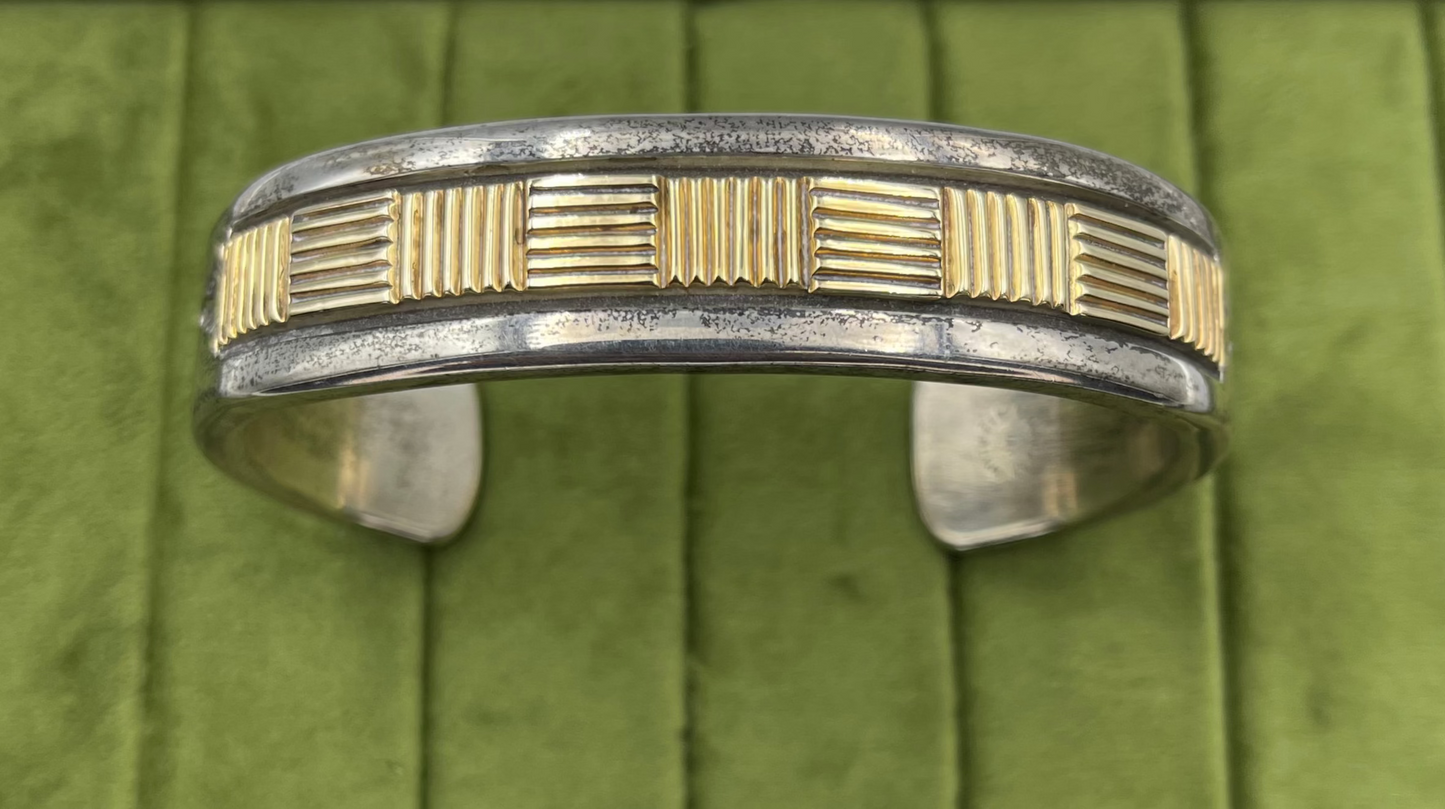 Heavy 14K two tone cuff