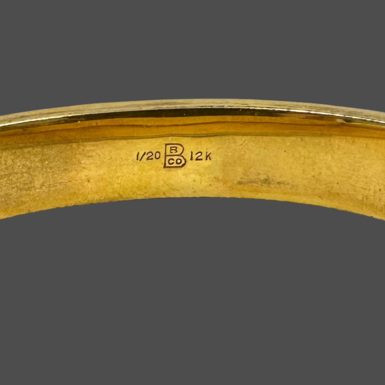 Victorian Bengle Bracelet 12k Gold Fill with Safety Chain