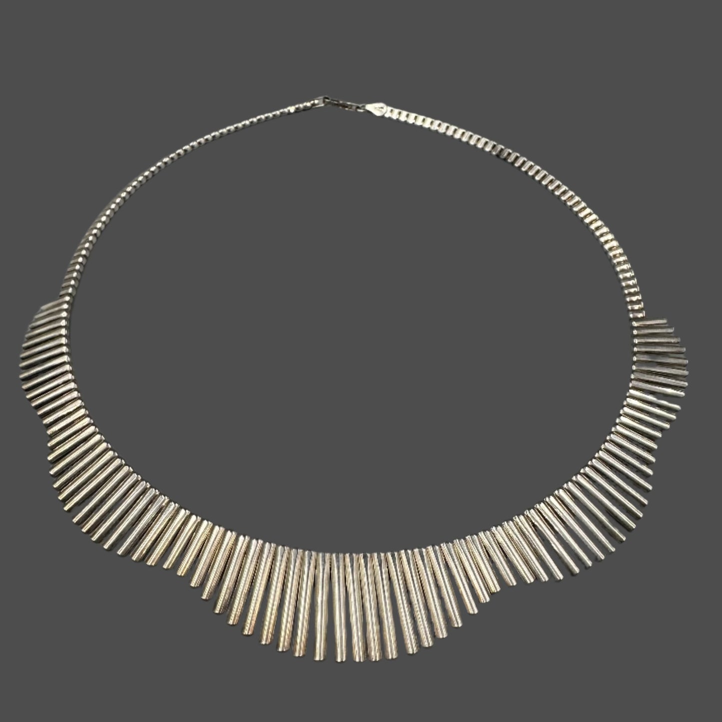 Vintage Sterling Silver Cleopatra Fringe necklace