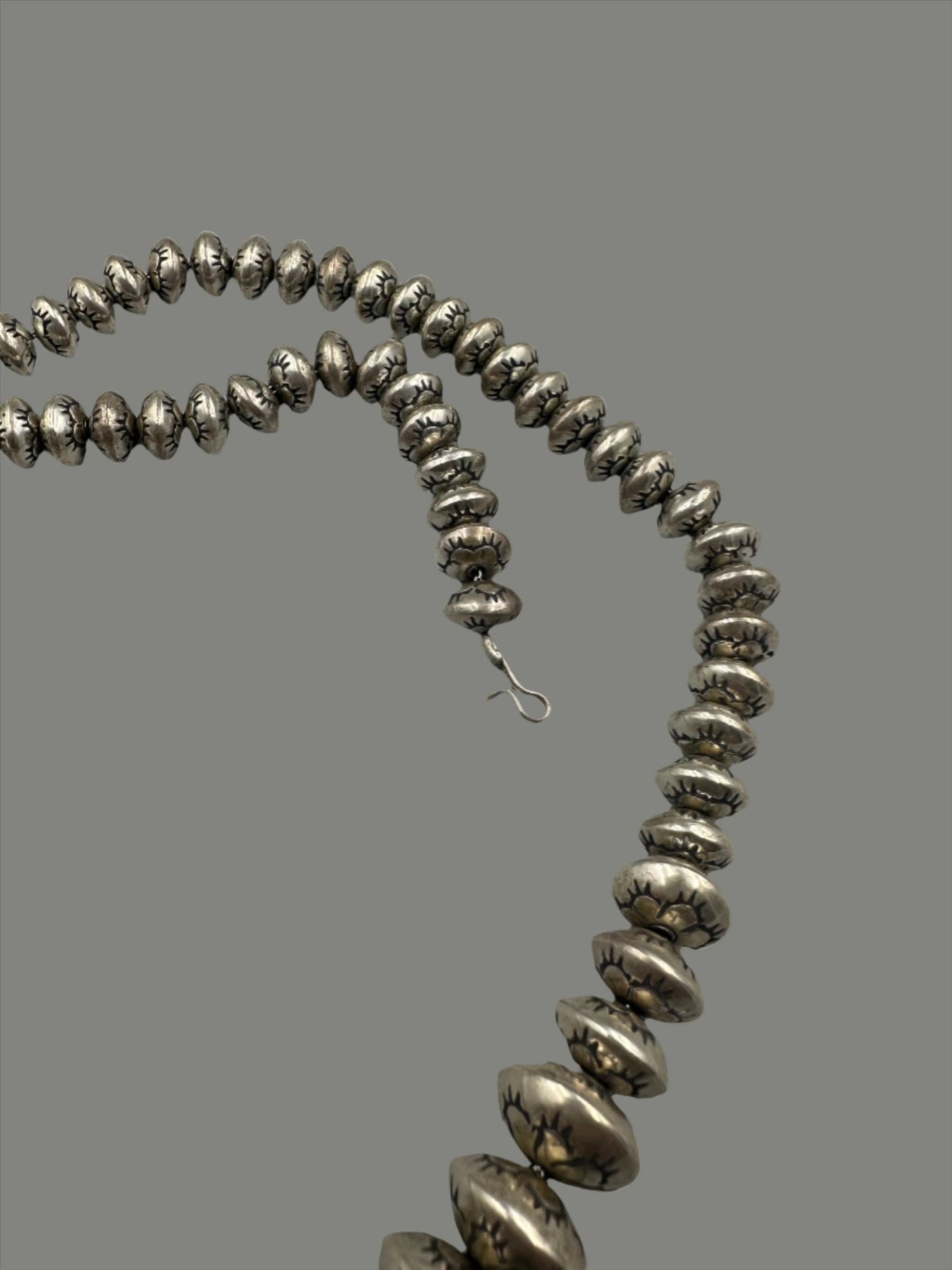 Native American Sterling Silver Pearl Necklace