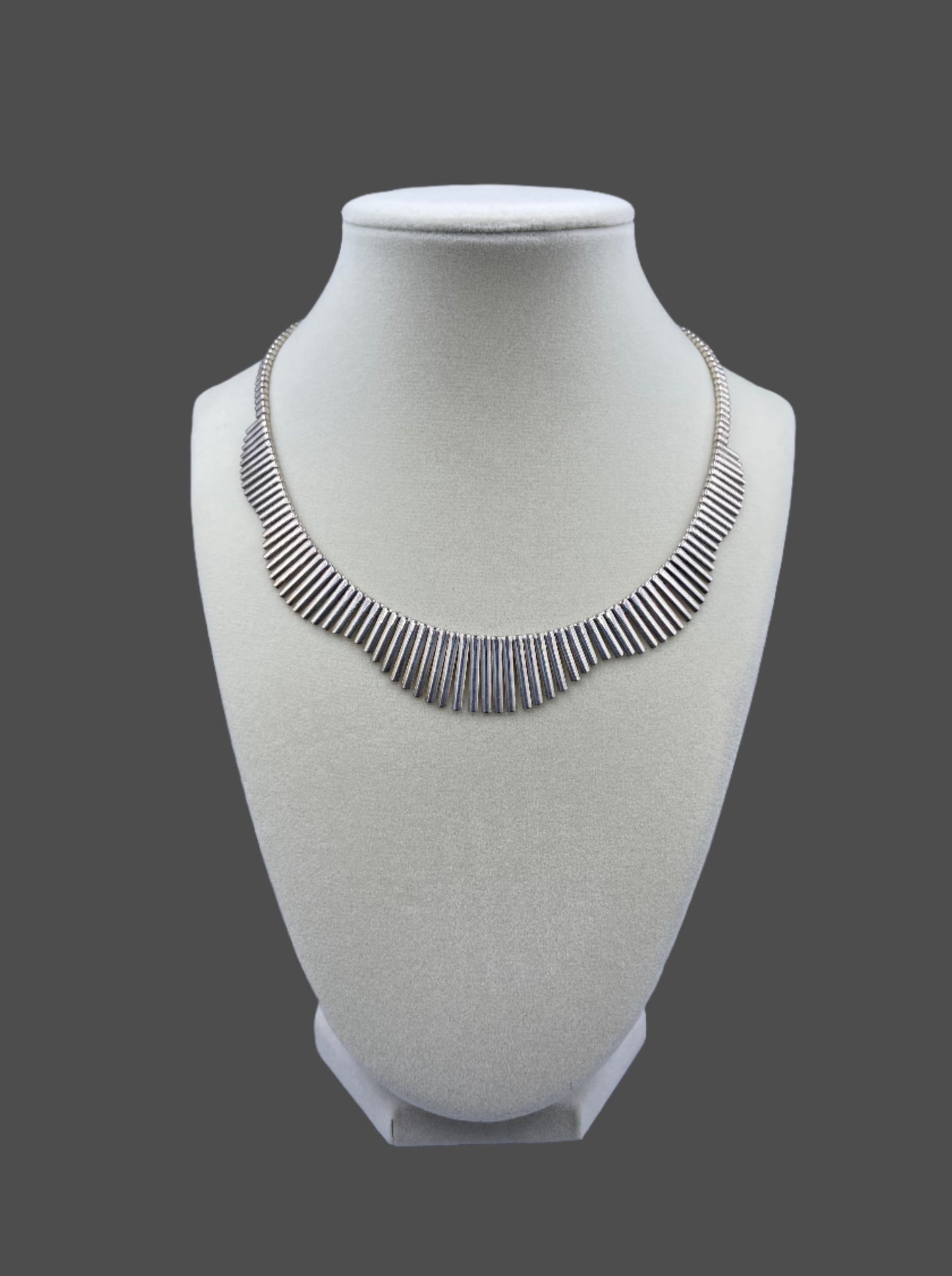 Vintage Sterling Silver Cleopatra Fringe necklace