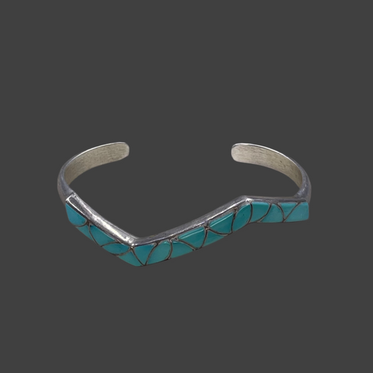 Zig Zag Turquoise Cuff