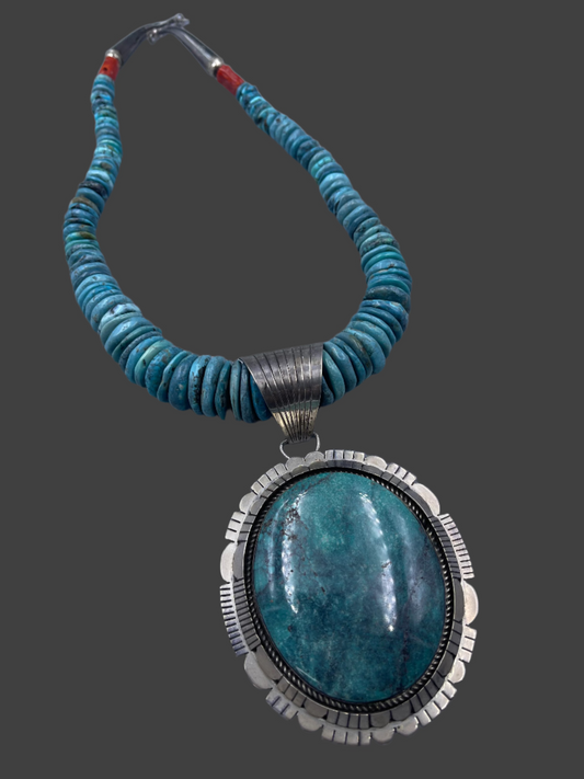 Native American Turquoise necklace with pendant