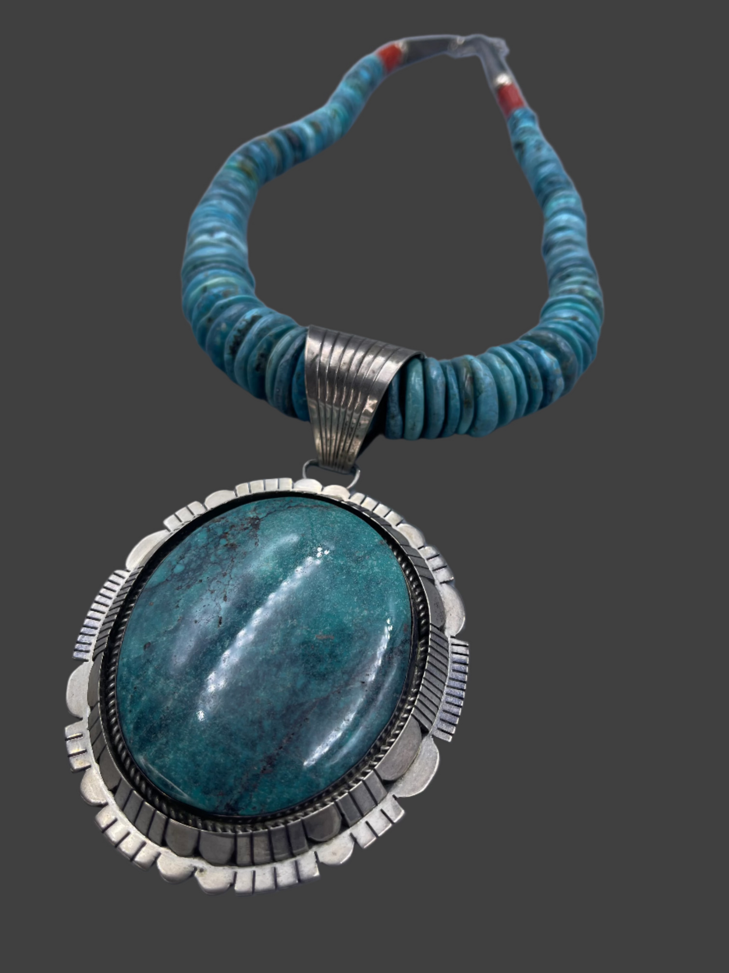 Native American Turquoise necklace with pendant
