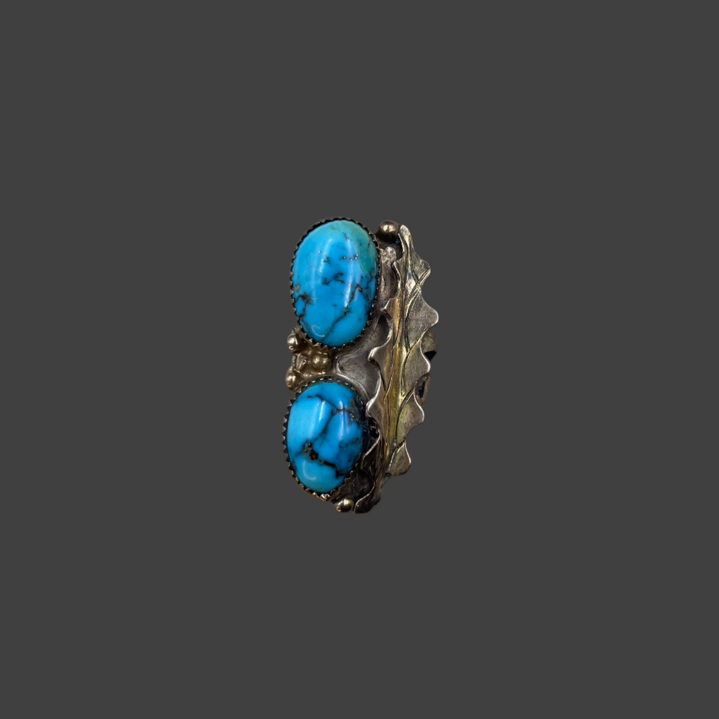 Turquoise Large Feather Ring