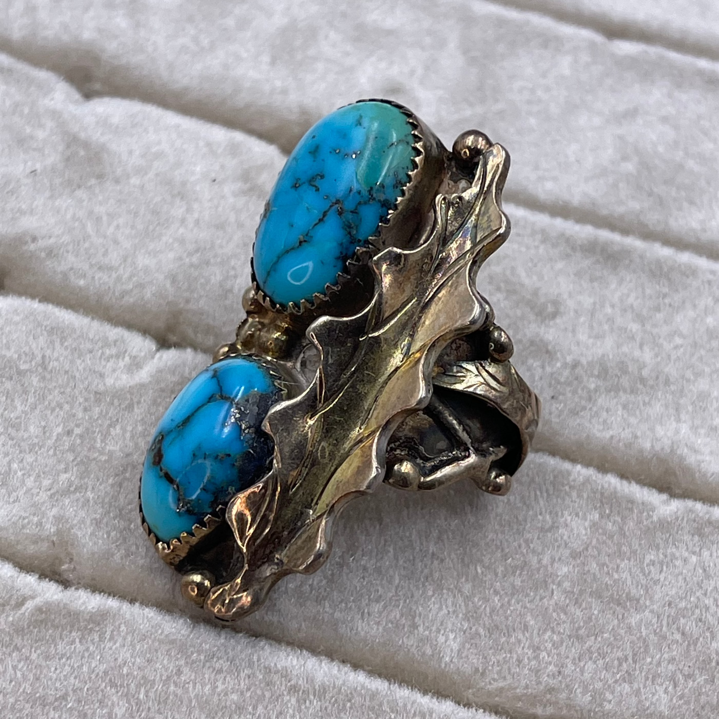 Turquoise Large Feather Ring