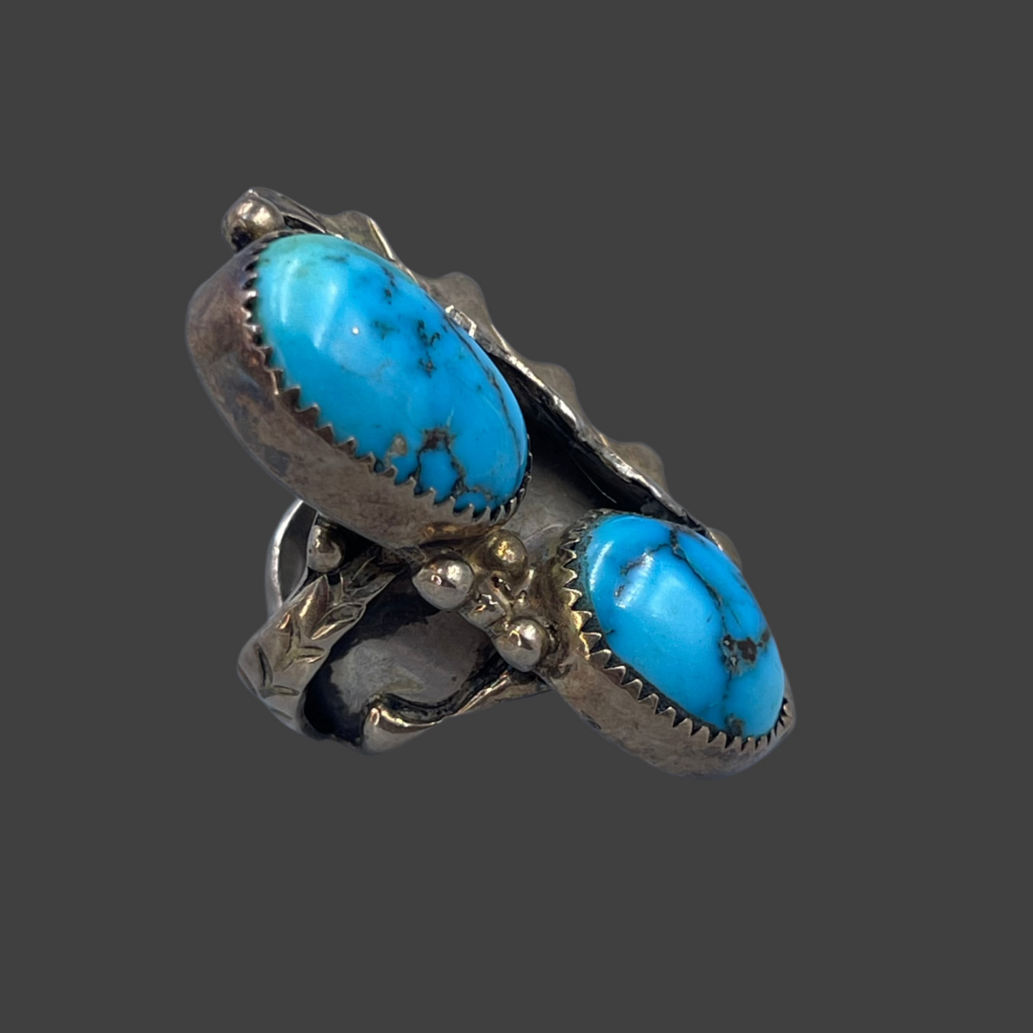 Turquoise Large Feather Ring