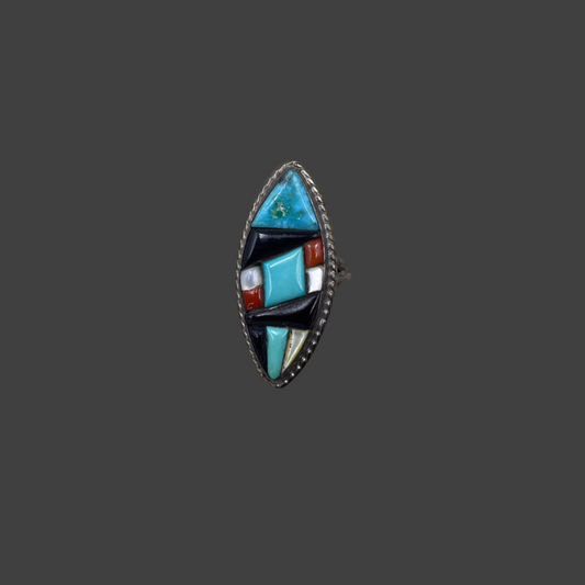 Multi Stone Oval Ring
