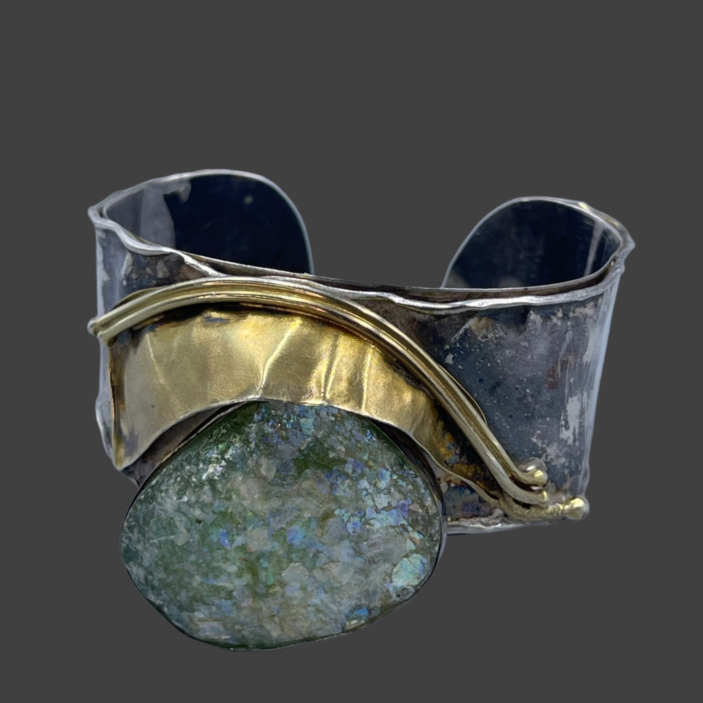 Handmade Large Pearl cuff