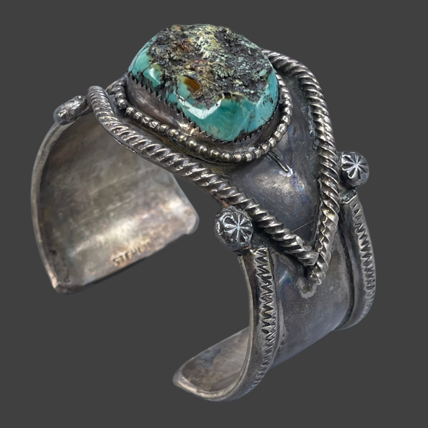 Oversized Chunky Turquoise cuff