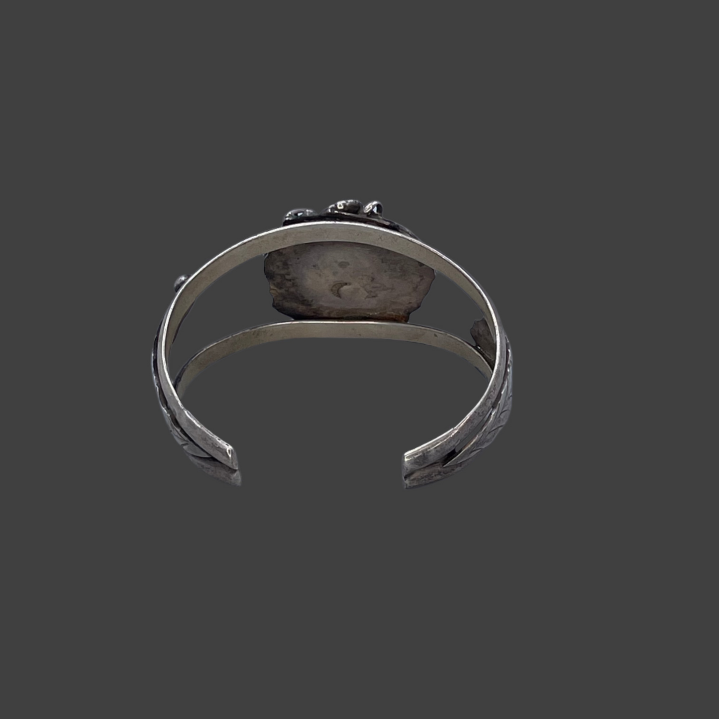 Turquoise and feather setting cuff