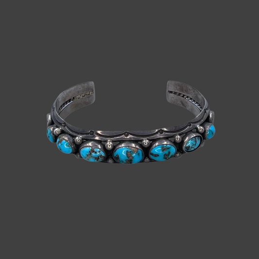 7 Oval turquoise cuff
