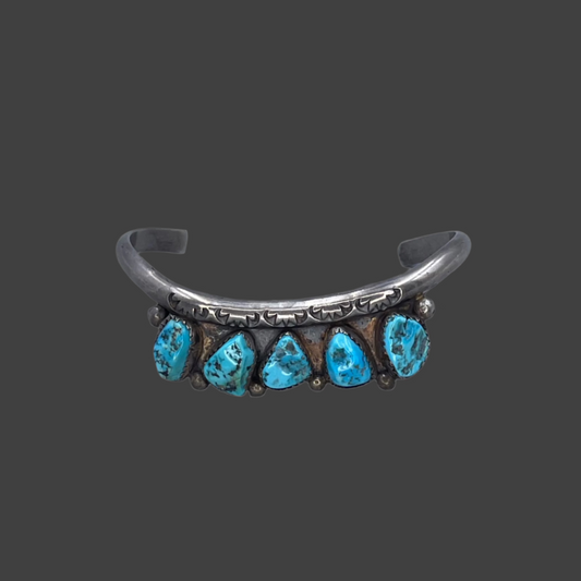 Irregular Turquoise stone cuff