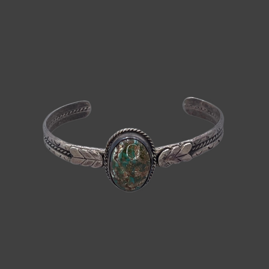 Center Oval Turquoise Cuff