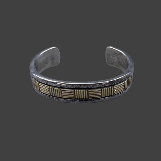Heavy 14K two tone cuff