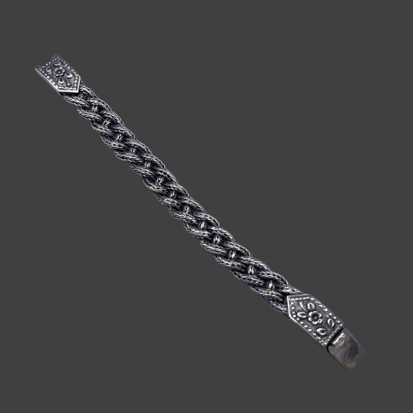 Sterling silver rope bracelet